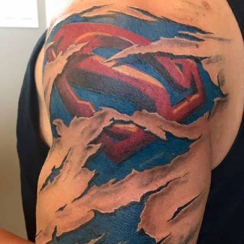 A Tat of Class Superman tattoo