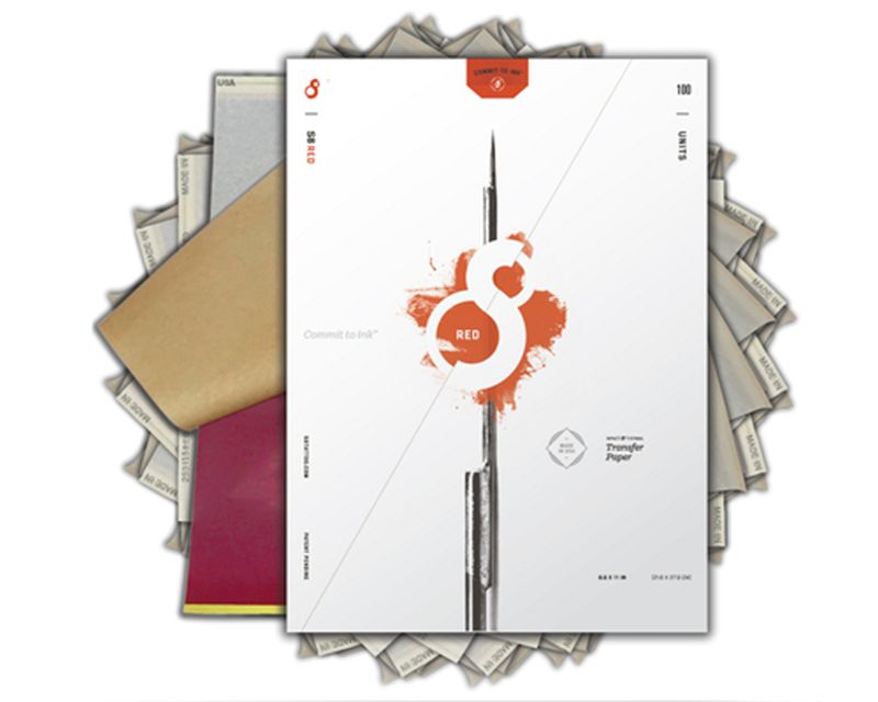 S8 Red Tattoo Stencil Paper - Thermal Transfer Paper - Tattoo Stencil Machine & Supplies