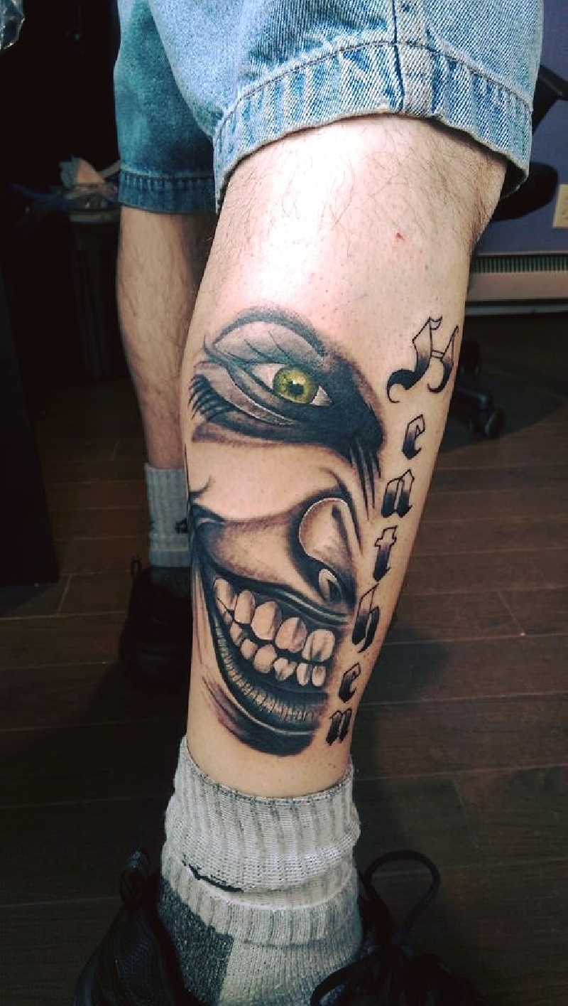 Comic Book Style Joker Tattoo