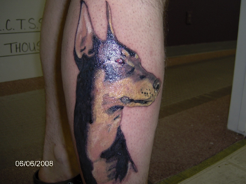 2nd dog tattoo from photo same guyt